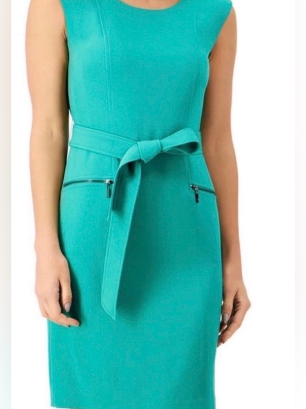 Kasper Jade Green Sleeveless Dress Size 12